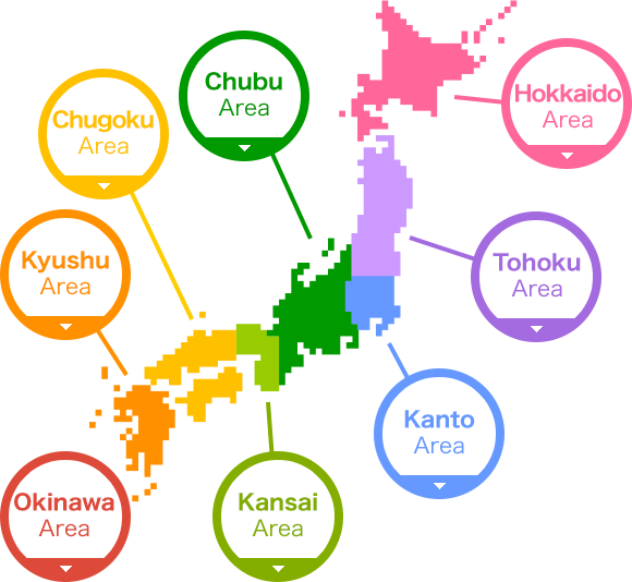 Map of Sanko Gakuen Schools Around Japan
